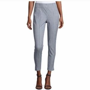 Veronica Beard Women's blue and white gingham cropped pants size 10